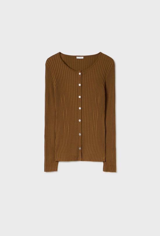  실크 런드리 가디건 립  드라우트 - SILK LAUNDRY