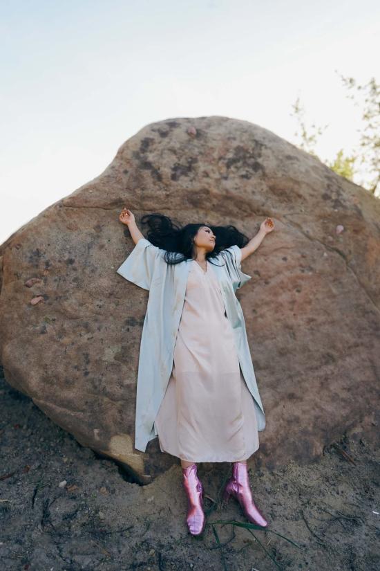  My Store 라운지 웨어 내 가게 셀레스틴 블루 사원 황후 기모노