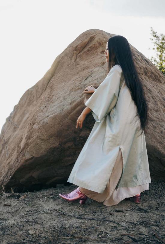  My Store 라운지 웨어 내 가게 셀레스틴 블루 사원 황후 기모노 - SONG OF THE SERPENTS