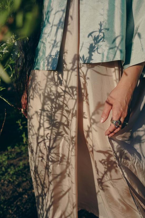  My Store 라운지 웨어 내 가게 셀레스틴 블루 사원의 시종 기모노