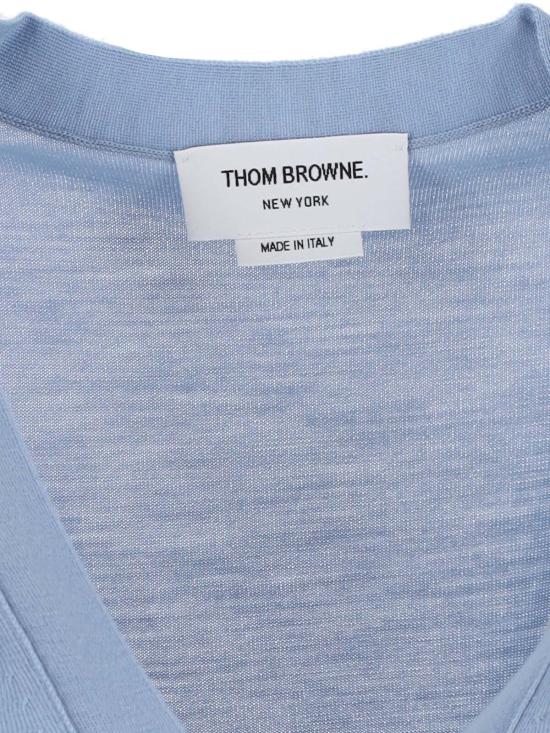  톰브라운 파인 메리노 울 4바 릴렉스 핏 가디건 FKC334A Y1014 482 Blue - THOM BROWNE