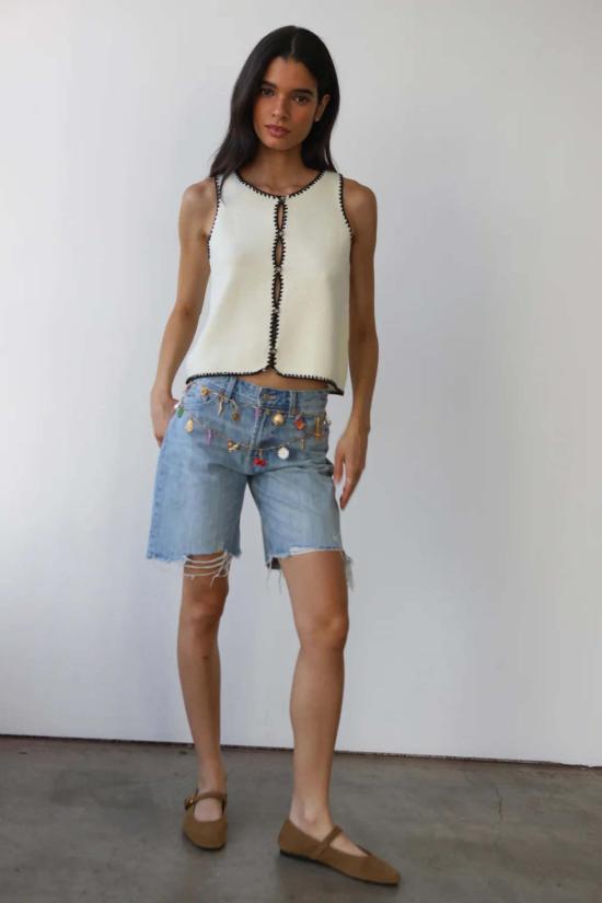  칼라한 민소매 티셔츠 캘러핸 말라 스티치 탱크 크림 - CALLAHAN