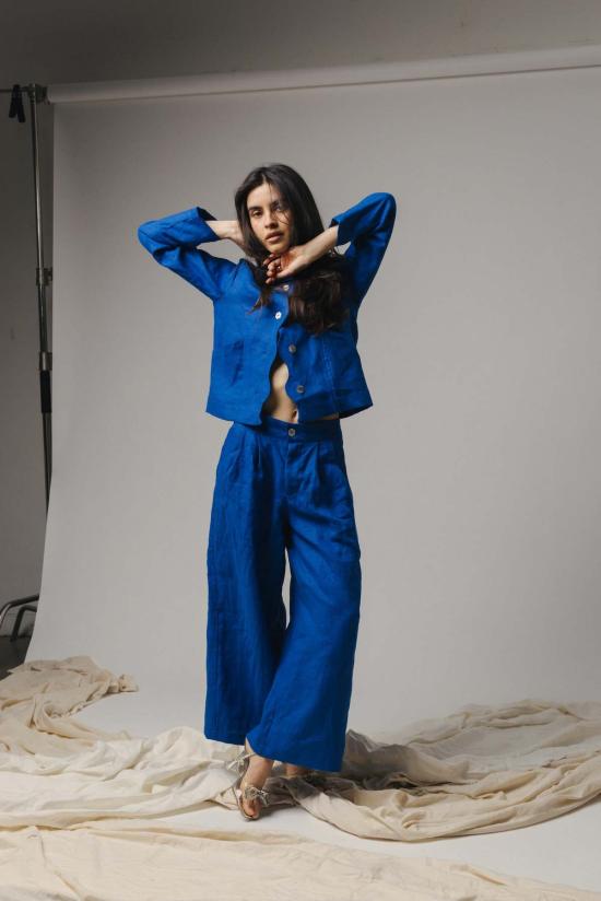  Pamut Apparel USA 스트레이트 팬츠 파무트 어패럴 USA 파워 린넨 세트 버블검/트루 블루 - OTHER BRANDS