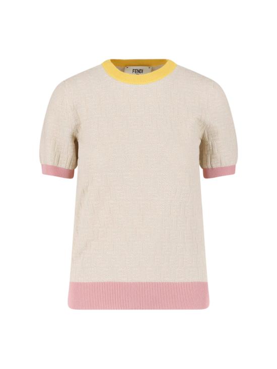 26SS 펜디 코튼 실크 스웨터 FZXE94 AW4S F0WC4 White