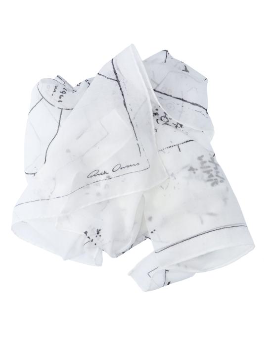 26SS 릭 오웬스 머플러/스카프 RR01F2466 SCACP1 1109 White - RICK OWENS