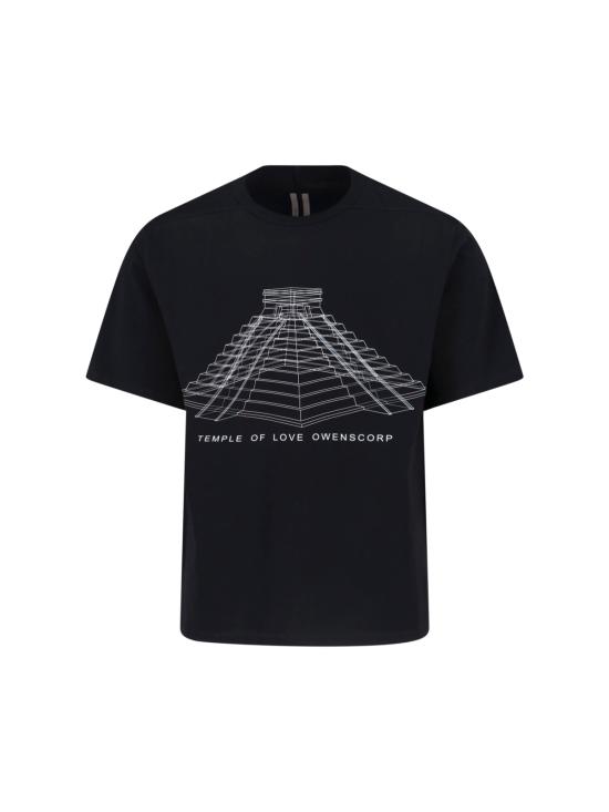 26SS 릭 오웬스 반팔 티셔츠 RR01F2232 JAEP16 0911 Black