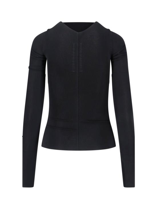 26SS 릭 오웬스 긴팔 티셔츠 RO01F6277 JSV 09 Black - RICK OWENS