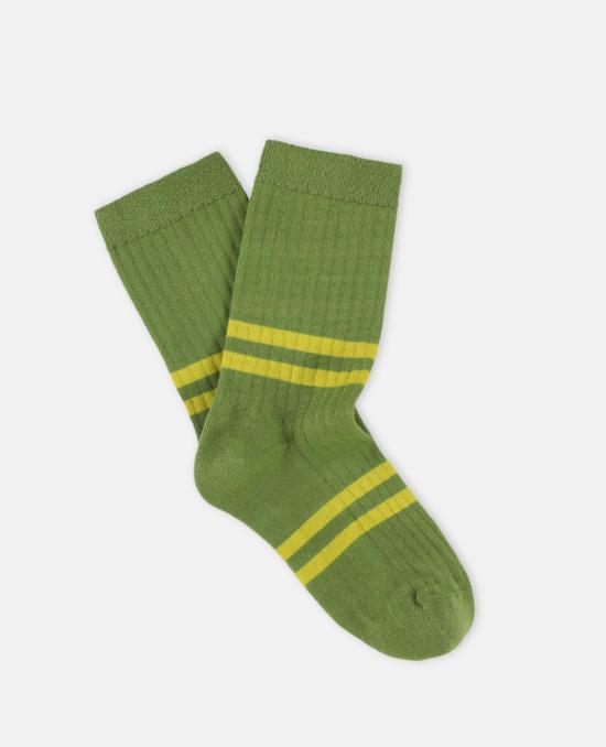  에스큐이어 양말 에스쿠이어 줄무늬  노란색 & 녹색 - ESCUYER