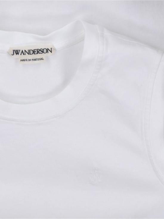 26SS JW앤더슨 민소매 티셔츠 JO0284 PG1810 001 White - JW ANDERSON