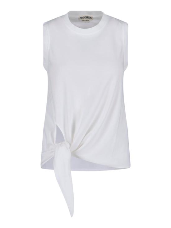 26SS JW앤더슨 민소매 티셔츠 JO0284 PG1810 001 White