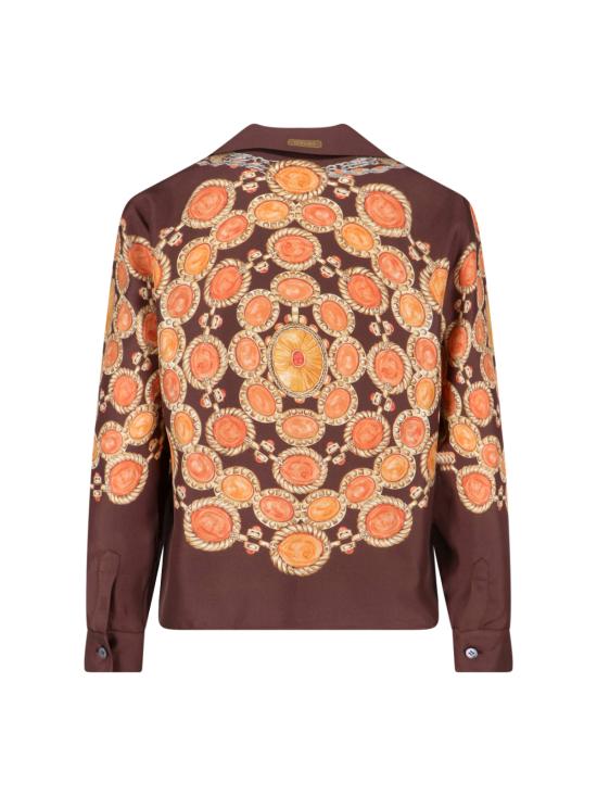 26SS 베르사체 셔츠 1024231 1A17952 5N940 Brown - VERSACE