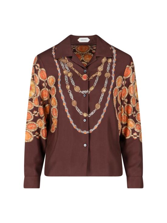 26SS 베르사체 셔츠 1024231 1A17952 5N940 Brown