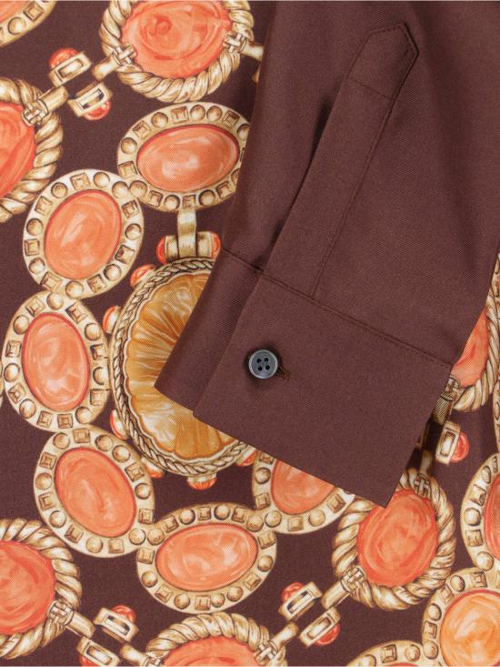 26SS 베르사체 셔츠 1024231 1A17952 5N940 Brown - VERSACE