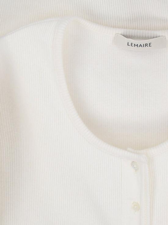 26SS 르메르 피티드 헨리 티셔츠 TS0005 LJ1030 WH086 White - LEMAIRE