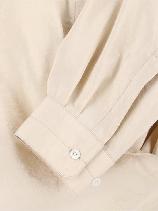 26SS 르메르 스트레이트 칼라 트위스트 셔츠 SH1141 LF1308 BG235 White - LEMAIRE