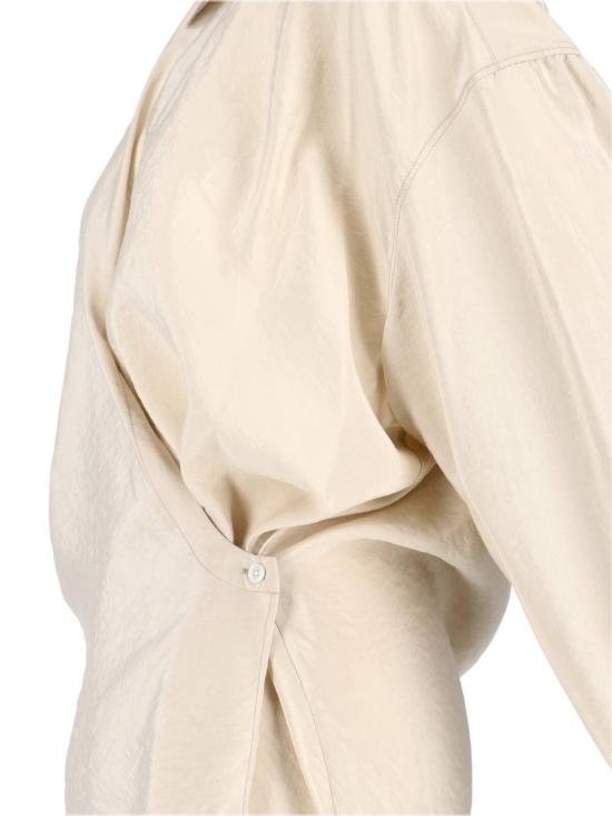 26SS 르메르 스트레이트 칼라 트위스트 셔츠 SH1141 LF1308 BG235 White - LEMAIRE