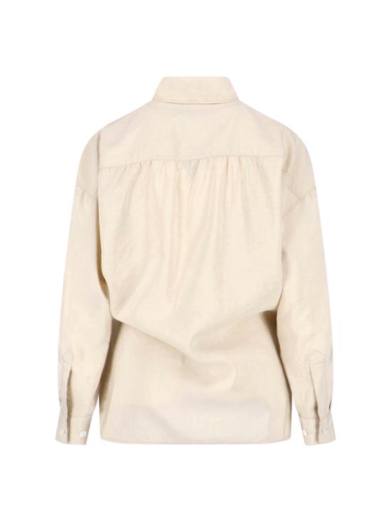 26SS 르메르 스트레이트 칼라 트위스트 셔츠 SH1141 LF1308 BG235 White - LEMAIRE