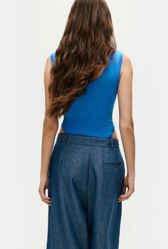  실크 런드리 바디수트 티셔츠 컷어웨이 바디수트 웨이브 - SILK LAUNDRY