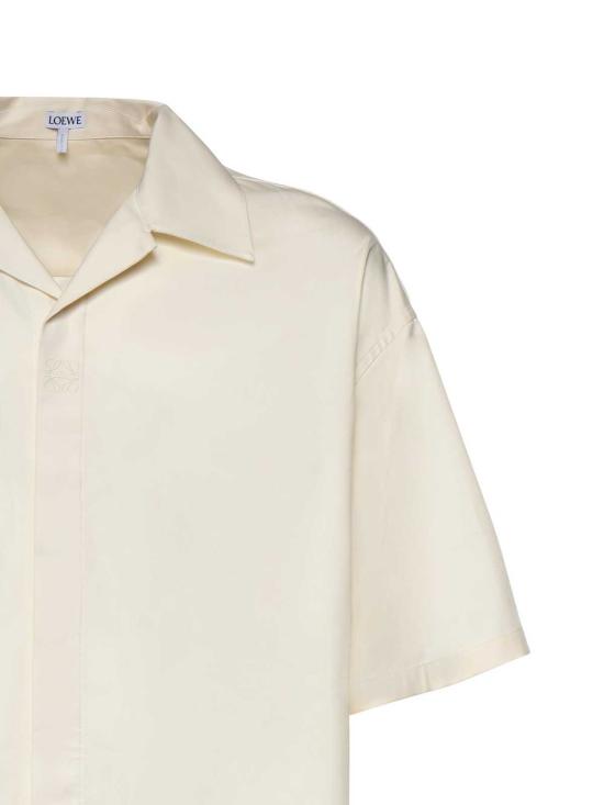  로에베 폴로 티셔츠 코튼 셔츠 화이트 - LOEWE