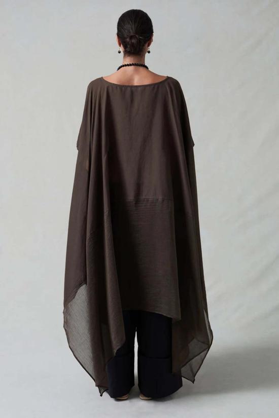  찬 루 롱 원피스 하이 로우 코튼 실크 카프탄 어스 - CHAN LUU