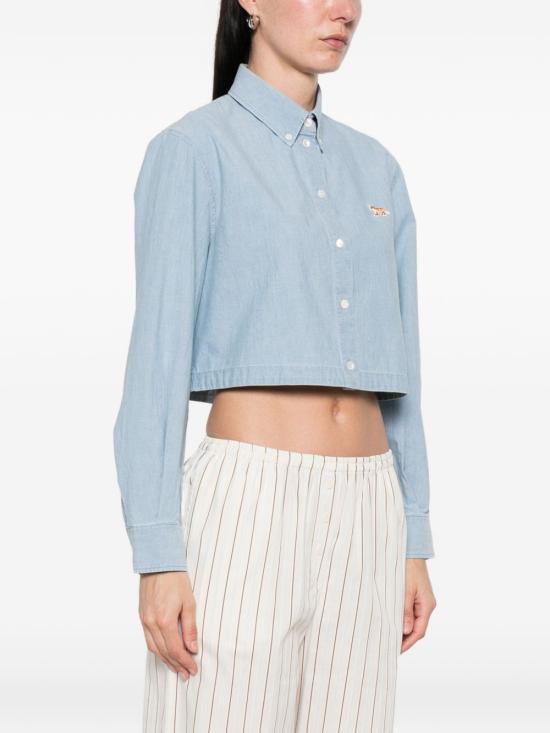 26SS 메종키츠네 셔츠 QW00402 WC50060434 Clear Blue - MAISON KITSUNE