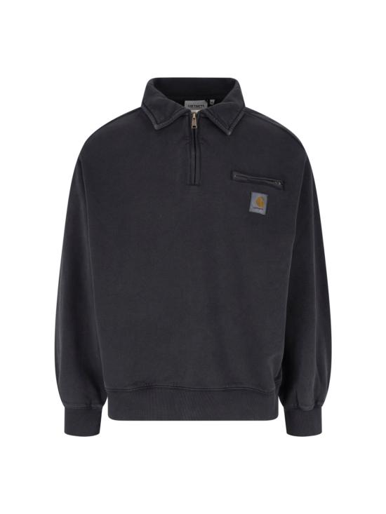 26SS 칼하트 WIP 하프 집 디트로이트 스웨트셔츠 I036350 8906 Black