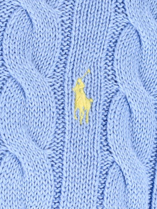 26SS 폴로 랄프로렌 로고 자수 케이블 니트 스웨터 710 775885 535 Blue - POLO RALPH LAUREN