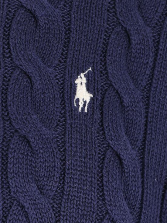 26SS 폴로 랄프로렌 로고 자수 케이블 니트 스웨터 710 775885 536 Blue - POLO RALPH LAUREN