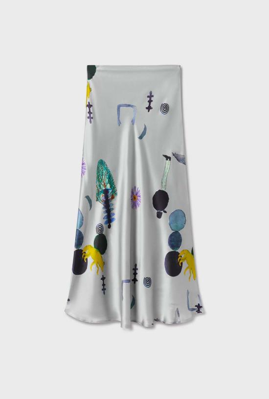  실크 런드리 롱 스커트 실크 세탁용 긴 바이어스컷 스커트 보호 - SILK LAUNDRY