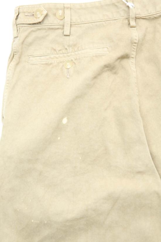  오라리 치노 팬츠 오랄리 가먼트 다이드 핀스 라이트 치노 원턱 와이드 팬츠 - AURALEE