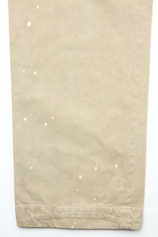  오라리 치노 팬츠 오랄리 가먼트 다이드 핀스 라이트 치노 원턱 와이드 팬츠 - AURALEE