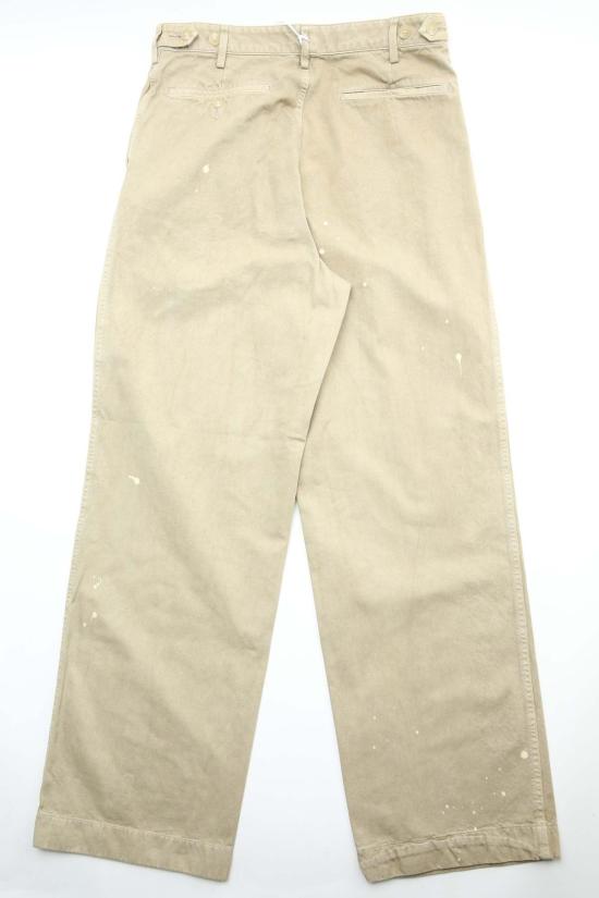  오라리 치노 팬츠 오랄리 가먼트 다이드 핀스 라이트 치노 원턱 와이드 팬츠 - AURALEE