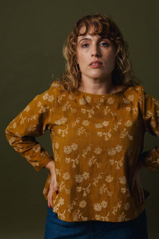  파뮤트 어패럴 블라우스 Pamut Apparel 우사 오팔 탑 메도우 - PAMUT APPAREL