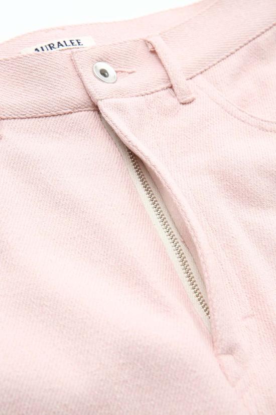  오라리 데님 팬츠 오랄리 실크 넵  5 P 와이드 팬츠 - AURALEE