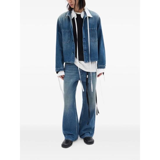  앤 드뮐미스터 데님 팬츠 Ann Demeulemeester 팬츠 진 블루 - ANN DEMEULEMEESTER