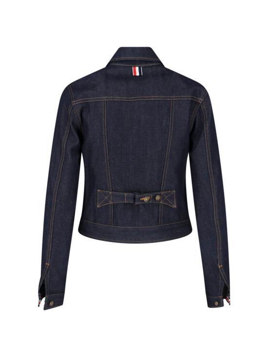  톰브라운 셀비지 데님 슈렁큰 재킷 FBC948U F1101 415 Blue - THOM BROWNE