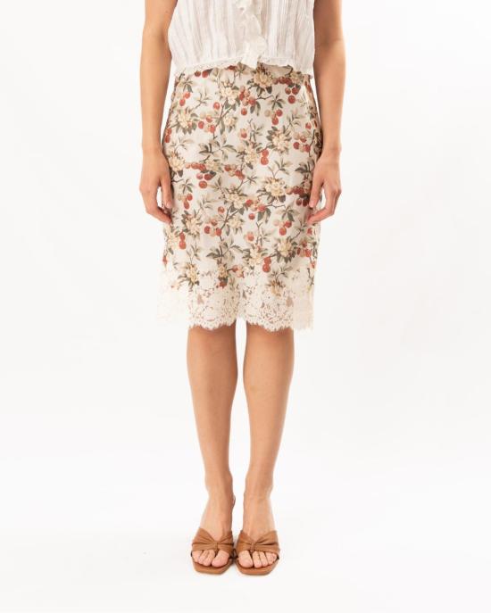  도엔 롱 스커트 Dôen Elowette 스커트 Cerise Et Fleur - DOEN