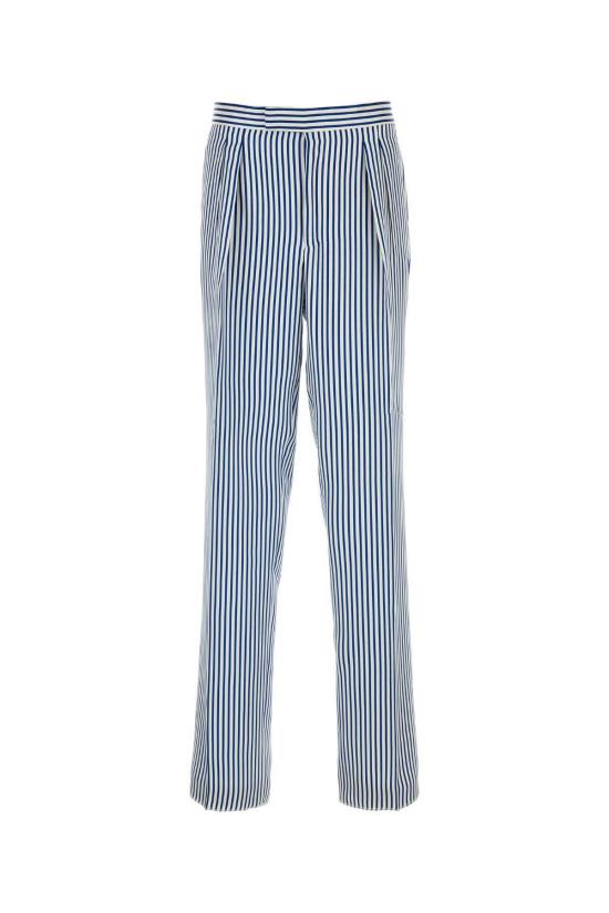  톰포드 스트레이트 팬츠 톰 포드 프린트 새틴 팬츠 화이트/블루