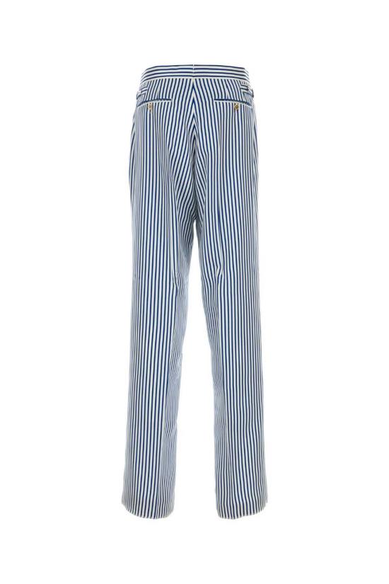  톰포드 스트레이트 팬츠 톰 포드 프린트 새틴 팬츠 화이트/블루 - TOMFORD