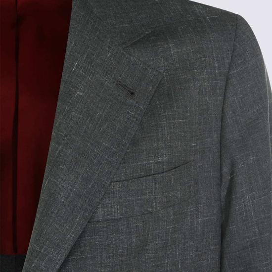  브루넬로 쿠치넬리 수트 자켓 Brunello Cucinelli 울 블레이저 - BRUNELLO CUCINELLI