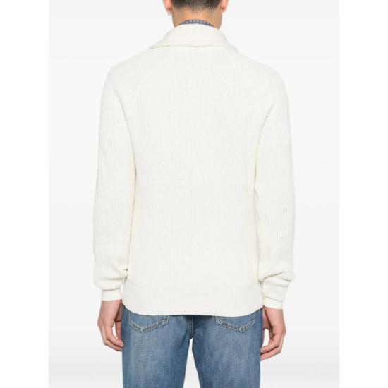  브루넬로 쿠치넬리 가디건 숄 칼라  오프 화이트 - BRUNELLO CUCINELLI