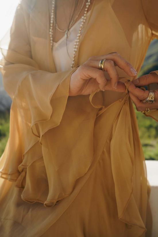  My Store 라운지 웨어 내 가게 황금 연꽃 하늘의 여사제 로브