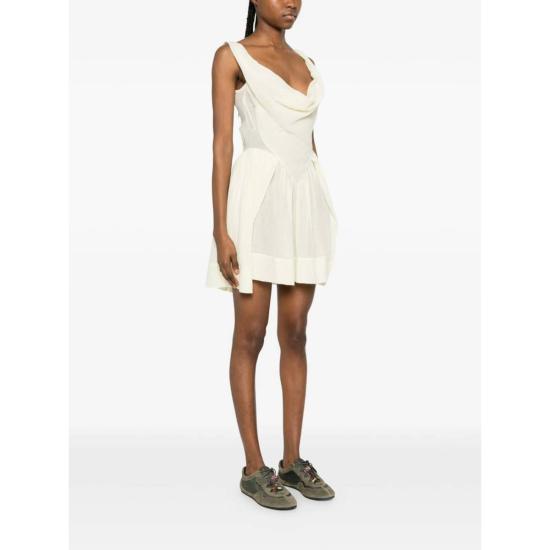  비비안웨스트우드 숏 원피스 비비안 웨스트우드 드레스 뉴트럴 컬러 - VIVIENNE WESTWOOD