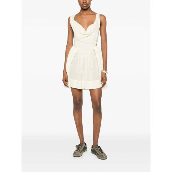  비비안웨스트우드 숏 원피스 비비안 웨스트우드 드레스 뉴트럴 컬러 - VIVIENNE WESTWOOD