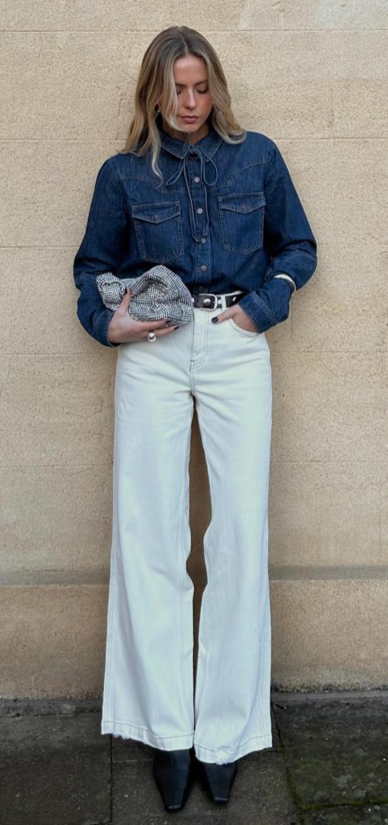  Seventy + Mochi 데님 팬츠 세븐티 + 모찌 베이 진 에크루