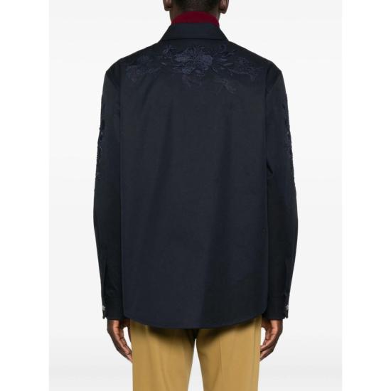  구찌 자켓 플로럴 자수 재킷 블루 - GUCCI