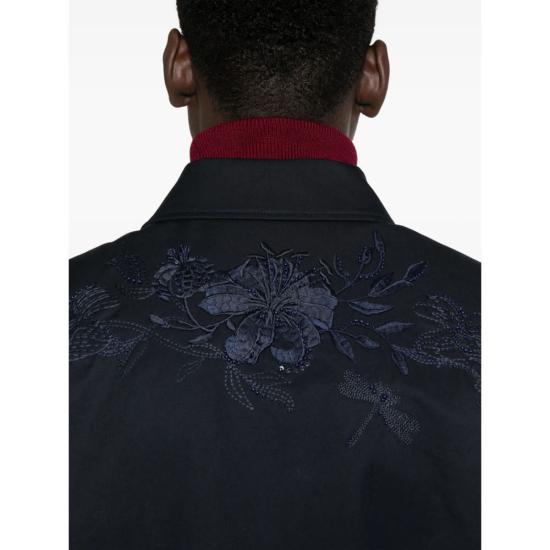  구찌 자켓 플로럴 자수 재킷 블루 - GUCCI