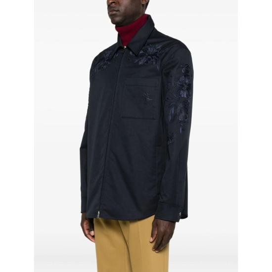  구찌 자켓 플로럴 자수 재킷 블루 - GUCCI