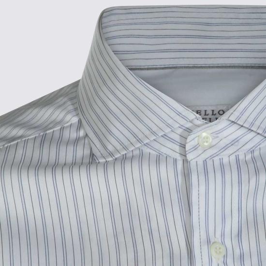  브루넬로 쿠치넬리 긴팔 셔츠 Brunello Cucinelli 코튼 - BRUNELLO CUCINELLI