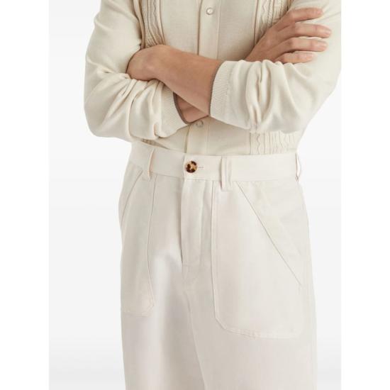  브루넬로 쿠치넬리 스트레이트 팬츠 Brunello Cucinelli  화이트 - BRUNELLO CUCINELLI